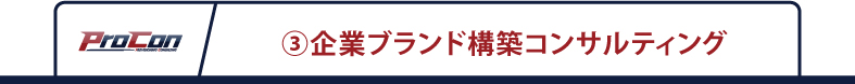 ③企業ブランド構築コンサルティング