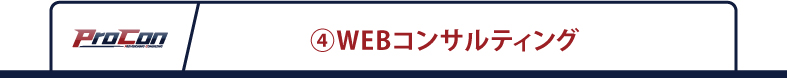 ④WEBコンサルティング